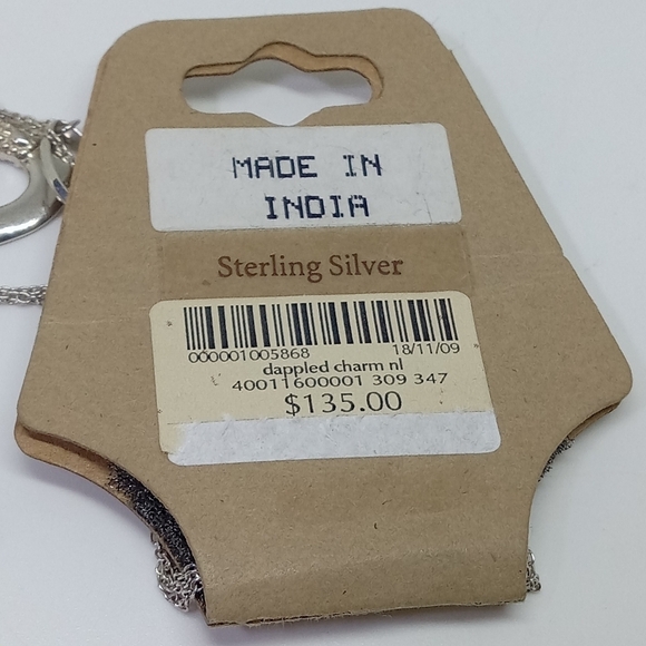 * Coldwater Creek NWT 925 sterling silver pebbled discs necklace 32" - Picture 3 of 5